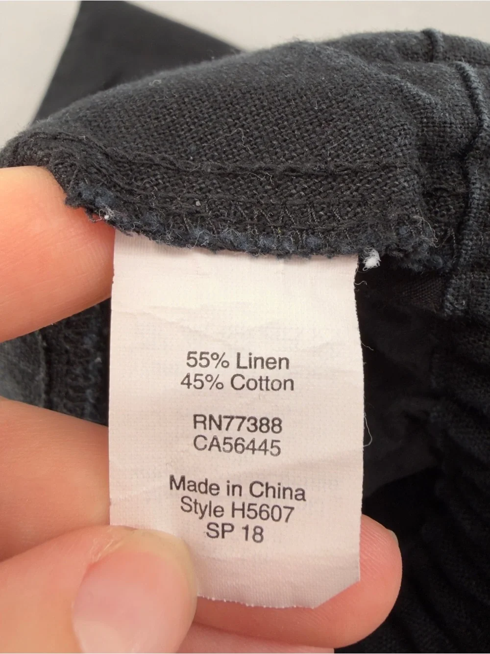 J.Crew Black Linen Blend Pants Sz 6 Womens